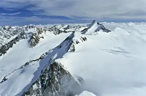 Winter Landscape Austria Prints: View from the summit of Mt. Similaun