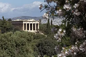 Temple Of Hephaestus Prints: View of the temple of Hephaestus