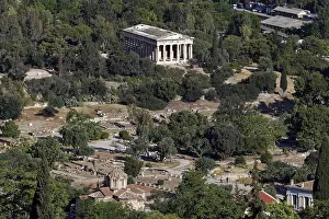 Athens Greece Landmark Prints: View of the temple of Hephaestus
