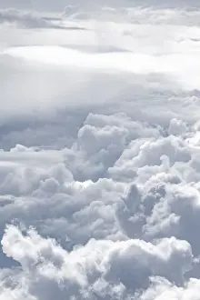 Aviation Industry Images Prints: View over towering clouds, cloudy sky