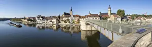 Southern Germany Historic Quarter Image Prints: View of townscape on the Main with St
