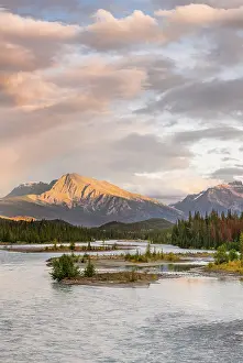 Icefields Parkway Prints: View to a valley with river, Icefields Parkway