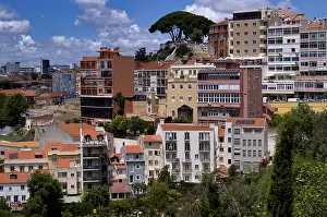 Lisbon City View Prints: View from the viewpoint Miradouro da Graca