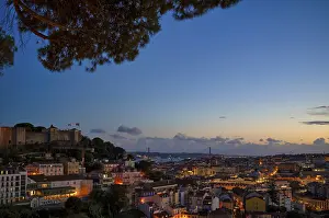 Lisbon City View Prints: View from the viewpoint Miradouro da Graca