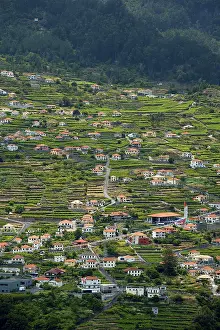 Southern Europe Towns Prints: View village built on the sloping ground