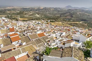 Southern Europe Townscape Prints: View over the white village, Olvera