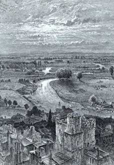 River Thames Panorama Prints: View from Windsor Castle, Windsor Caste