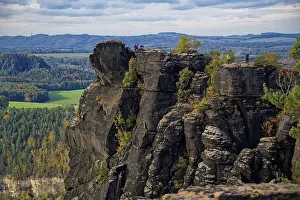 Saxon Switzerland Prints: Viewing platform on the Lilienstein