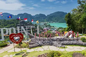 Asian Coastal Landscape Prints: Viewpoint on the holiday island Phi Phi Don