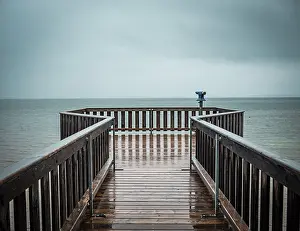 Deserted Lakeside View Prints: Viewpoint by the lake