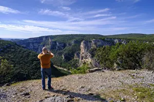 Ardeche Gorge Prints: Viewpoints on the river bends, Ardeche