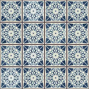Vintage Ceramic Tiles Prints: Vintage ceramic tiles vector pattern