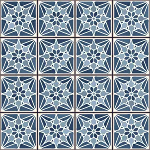 Vintage Ceramic Tiles Prints: Vintage ceramic tiles vector pattern