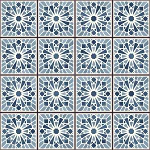 Vintage Ceramic Tiles Prints: Vintage ceramic tiles vector pattern