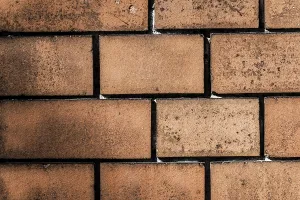 Red Brick Pattern Design Prints: Vintage red brick wall pattern background