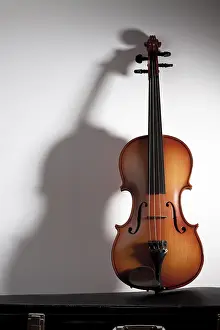 Music Instrument Cutout Prints: Violin with soft shadow and copy space