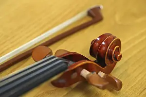 String Instrument Prints: Violin and violin bow