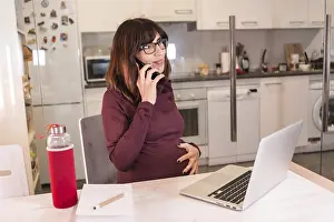 Virtual Work Prints: Virtual, telework, anxious, sadness