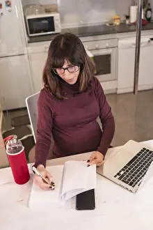 Virtual Work Prints: Virtual, telework, anxious, sadness