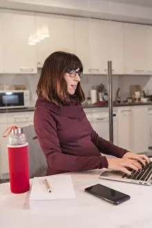 Virtual Work Prints: Virtual, telework, anxious, sadness