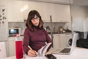 Virtual Work Prints: Virtual, telework, anxious, sadness