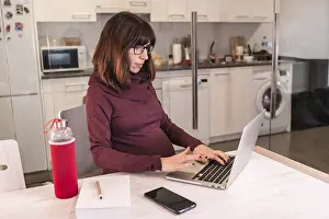 Virtual Work Prints: Virtual, telework, anxious, sadness