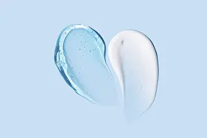 Skin Care Products Prints: A visually appealing image showcasing two gel textures