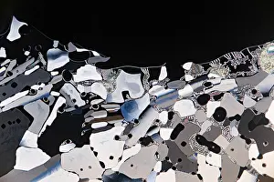 Liquid Crystals Microscope Prints: A vivid display of liquid crystals viewed under a microscope