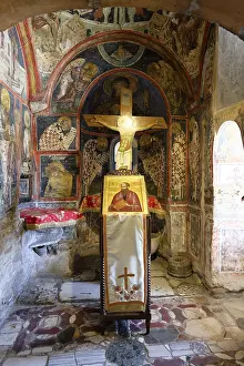 Prints of Vlatadon Monastery, interior view, Agios Pavlos, Thessaloniki, Greece Vlatadon Monastery, interior view, gios Pvlos, Thessaloniki, Greece Thessaloniki Prints: Vlatadon Monastery Interior Print, Thessaloniki, Greece
