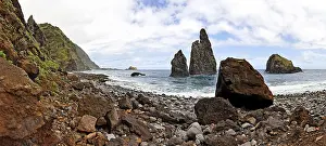 European Coastal Scenic Views Prints: Volcanic rock formations at the cliffs of
