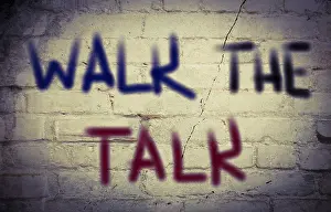Online Shopping Concept Prints: Walk The Talk Concept