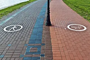 Deserted Path Prints: Walking and cycling paths