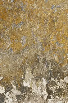 Deserted Wall Background Prints: Wall with layers of old paint and plaster