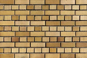 Central Europe Rock Formation Prints: Wall made of yellow clinker bricks