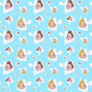 Empty Deserted Landscape Photo Prints: Wallpaper, gift wrap, seamless pattern