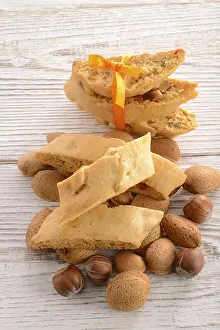 Christmas Desserts Prints: Walnut almonds Biscotti