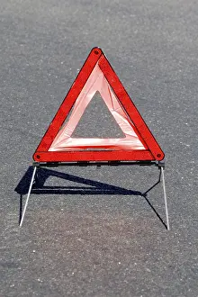 Warning Triangle Prints: Warning triangle on a road