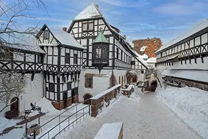 Prints of Wartburg in winter, Thuringia, Germany Wartburg Castle Prints: Wartburg Castle Print, Thuringia in Winter