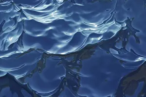 High Quality 3d Rendering Prints: Water background 3d render. Deep blue with waves