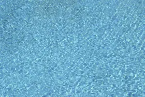 Blue Water Surface Prints: Water surface of a pool