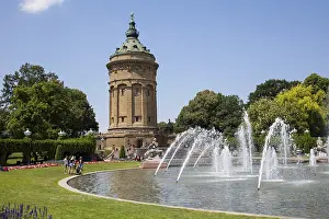 Prints of Water Tower, Friedrichsplatz square, Mannheim, Baden-Wurttemberg, Germany Water Tower, Friedrichsplatz square, Mannheim, Baden-Wrttemberg, Germany Mannheim Prints: Water Tower Print, Mannheim, Germany