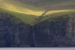 Northern Europe Waterfalls Prints: Waterfall falling over steep cliffs