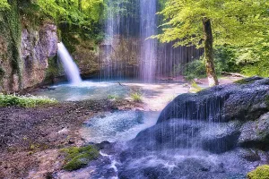 Waterfall In The Woods Prints: Waterfall in the forest with a small pond