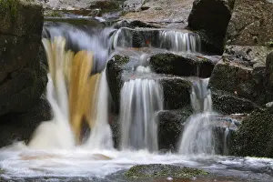 German National Parks Prints: Waterfall of a low mountain stream
