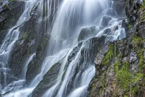 Wild River Photography Prints: Waterfall on a mountain stream in spring