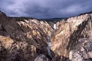 Mountain Range Landscape Photography Prints: Waterfall, rapids, Lower Falls