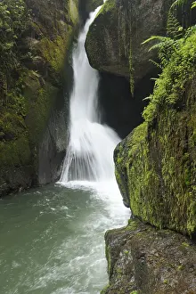 Moss Covered Waterfall Prints: Waterfall at the source of Rio Savegre