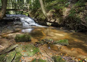 Daytime Waterfall Photography Prints: Waterfall at Struempfelbach stream