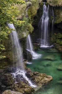Upper Austria Waterfall Prints: Waterfall at the Traunfall, Upper Austria, Austria