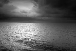 Cloudy Waterfront Scene Prints: Wave